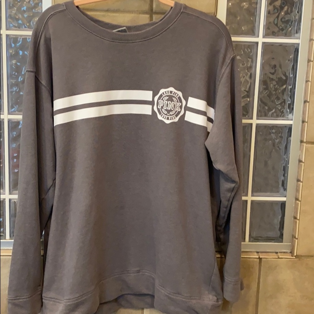 Pink Victoria Secret Gray sweatshirt